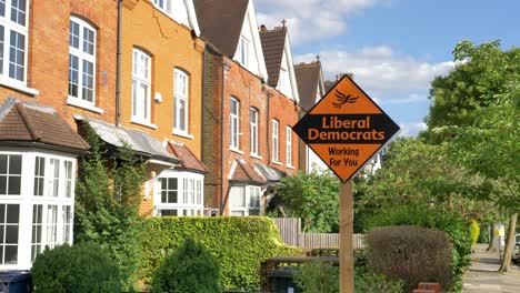 Vote-Liberal-Democrats-sign-outside-of-home-in-London-United-Kingdom-June-2024