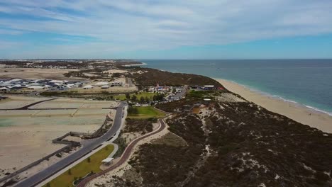 Luftaufnahme-Von-Süden-über-Die-Amberton-Beach-Bebauung-In-Richtung-Lighthouse-Park