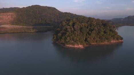 sunrise-on-malaysia-tropical-island-Langkawi,-peaceful-ocean