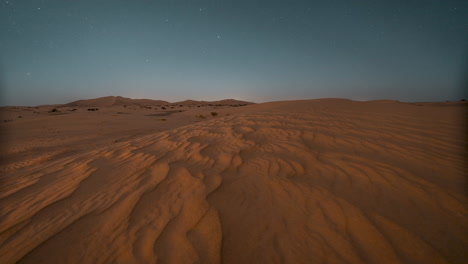 Herrlicher-Blick-Auf-Die-Dünen-Der-Sahara-Wüste-Bei-Sonnenuntergang-In-Merzouga,-Erg-Chebbi