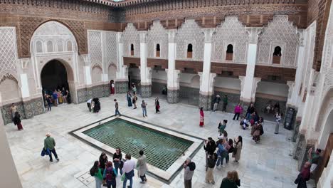 Medersa-Ben-Youssef-landmark-tourist-attraction-in-Marrakech-Morocco