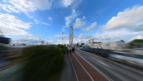 Ferris-Wheel-of-Rimini,-Italy.-Hyperlapse-Shot