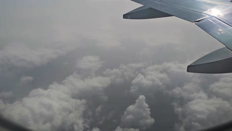 Travel-Video-View-from-the-Airplane's-Window-Over-the-Wings-and-Engines