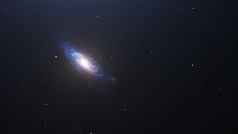 Eine-Galaxie,-Die-Sich-Im-Universum-Bewegt,-Weltraumhintergrund