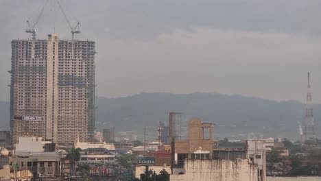 Handheld-of-some-new-buildings-in-Cebu-in-the-Philippines