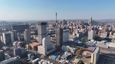 Skyline-Von-Johannesburg-In-Johannesburg-In-Gauteng,-Südafrika