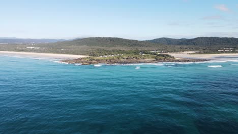 Vistas-Panorámicas-Del-Popular-Lugar-De-Vacaciones-Hastings-Point-Y-Las-Ciudades-Costeras-Circundantes-De-Nueva-Gales-Del-Sur,-Australia