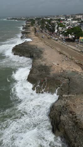 Santo-Domingo-coast-after-hurricane-Beryl,-Dominican-Republic