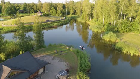 Latvian-Nature-Area-in-the-Middle-of-the-Forest-With-Artificially-Created-Islands,-Ponds-and-Hills