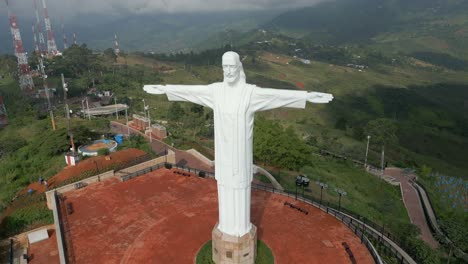 Aerial-View-Christ-The-King--Monument.-Ascending-Shot