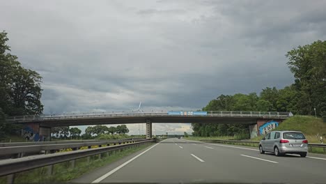 POV-driving-shot-of-driving-on-German-Autobahn