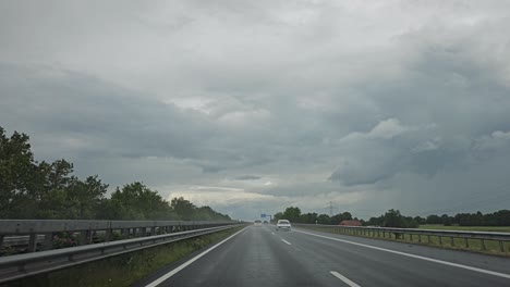 POV-driving-shot-of-driving-on-German-Autobahn