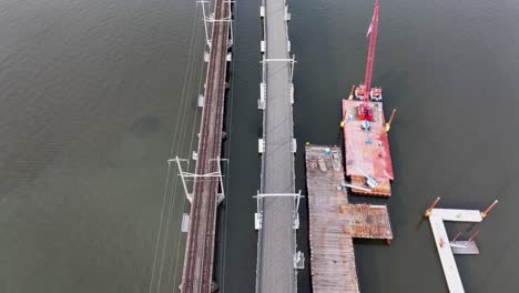 Aerial-view-of-the-Old-and-New-River-Draw-Bridge-over-the-Raritan-River-between-Perth-Amboy-and-South-Amboy