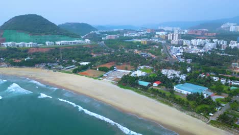 Vista-Aérea-De-La-Playa-De-Rushikonda-Visakhapatnam