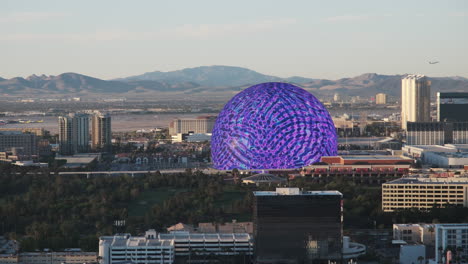 The-iconic-Las-Vegas-Sphere-displays-rippling-lights-and-colors