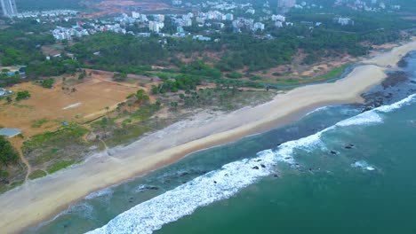 Vista-Aérea-De-La-Playa-De-Rushikonda-Visakhapatnam