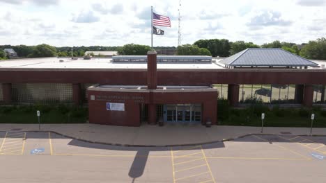 United-States-Postal-Service-Post-Office-Building---Sliding-Drone-Shot