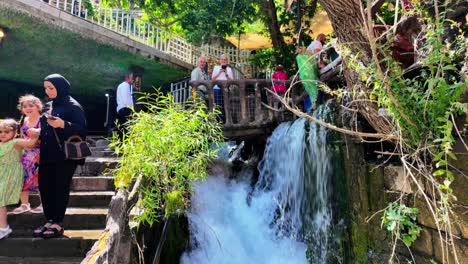 Bekhal-Waterfall-tourist-attraction-and-natural-spring-is-in-the-mountainous-northern-part-of-Iraq-in-the-Kurdistan-Region,-in-Erbil-Governorate