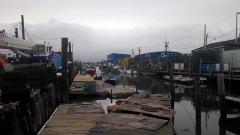 Warehouses-at-Portland,-Maine-working-waterfront