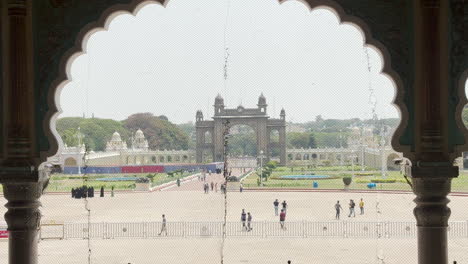 Entrance-of-Mysore-Palace,-India