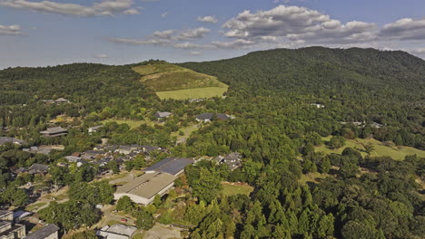 Nara-Japan-Aerial-v8-reverse-flyover-Noboriojicho-capturing-landscape-views-of-Kasuganocho-and-Takabatakecho,-Kofuku-ji-Buddhist-Temples-and-national-museum---Shot-with-Mavic-3-Pro-Cine---October-2023