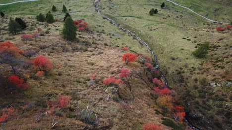 Aerial-drone-shot-of-a-picturesque-mountain-landscape