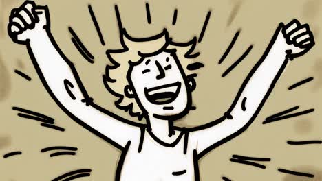 cartoon-style-man-being-happy-and-lifting-his-hands-up-out-of-joy