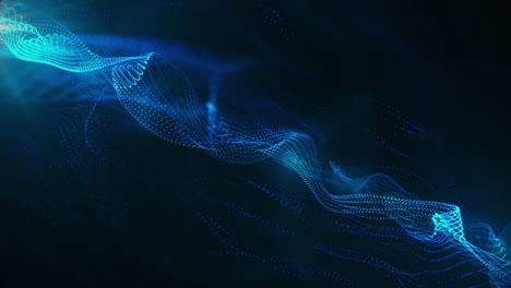 Computer-generated-image-of-wave-of-blue-light-on-black-background