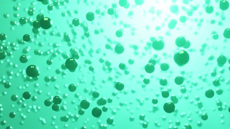 Lot-of-bubbles-floating-in-the-air-on-blue-background.-Infinitely-looped-animation