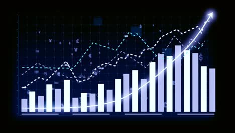 Business-growth-concept-in-allusive-graph-chart-showing-marketing-sales-profit