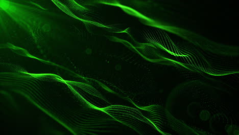 Green-background-with-wavy-lines-and-circular-object-in-the-middle-of-the-image