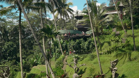 Tourists-Spending-Summer-At-Cretya-Ubud-By-Alas-Harum-In-Bali,-Indonesia