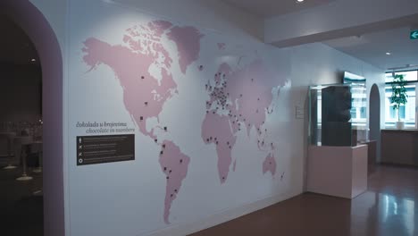 World-map-labeled-"Chocolate-in-Numbers"-on-the-wall-at-the-Zagreb-Chocolate-Museum