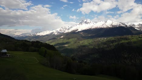 Obersaxen-Graubünden-Switzerland-view-of-the-snow-capped-mountains