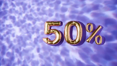 Golden-50%-Floating-Above-Water-Ripples-on-purple-background