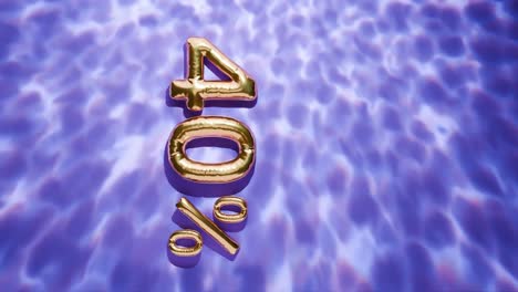 Golden-40%-Floating-Above-Water-Ripples-on-purple-background-vertical