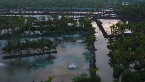 El-Propio-País-De-Dios-De-Kerala,-Kadamakkudy,-Kochi-Kerala:-Hermosa-Vista-Desde-Kerala-En-El-Monzón