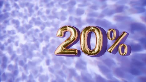 Golden-20%-Floating-Above-Water-Ripples-on-purple-background