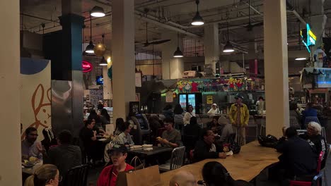 Los-Angeles-USA,-People-in-Food-Court-of-Grand-Central-Market