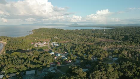 Ariel-View-Pugu-Y-Siar-Village-Beach,-Kuching,-Sarawak