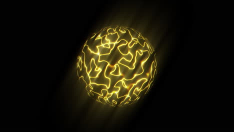 Abstract-Yellow-Glowing-Orb-with-Light-Streaks-and-Fractal-Interactions-with-Black-Background