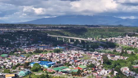 Vista-Aérea-De-Puerto-Montt,-Chile,-Barrio-Residencial