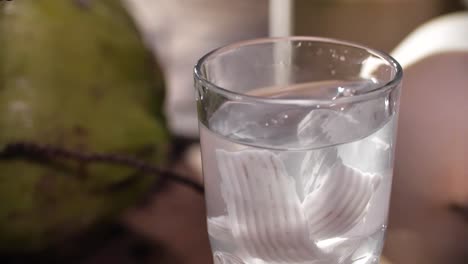 Fresh-Coconut-Juice-with-Pulp,-Close-Up