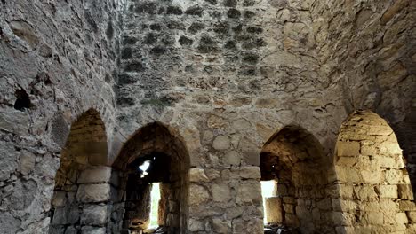 A-view-inside-the-Genoese-fortress-in-Feodosia,-Crimea,-Russia