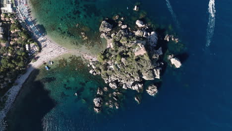 4K-Aerial-of-Taormina,-Sicily,-Italy