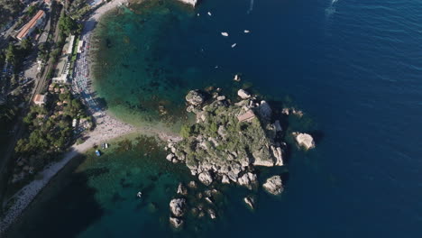 4K-Aerial-of-Taormina,-Sicily,-Italy