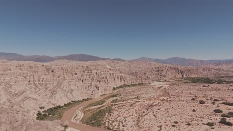 Beautiful-rock-formations-viewed-from-a-drone-in-the-northern-province-of-Salta,-Argentina