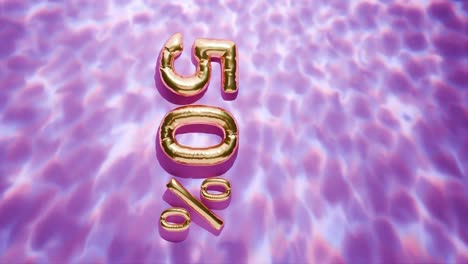 Golden-50%-Floating-Above-Water-Ripples-on-pink-background-vertical