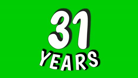 31-years-digit-animation-motion-graphics-on-green-screen