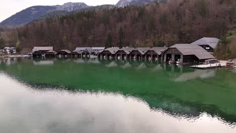 Beautiful-view-on-Konigssee-lake-near-the-town-of-Berchtesgaden-in-the-Bavarian-Alps,-Germany